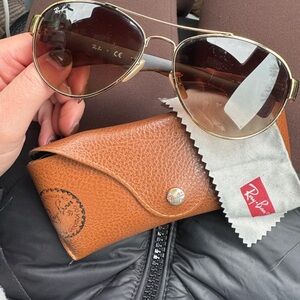 Ray-Ban Gold Frame Sunglasses